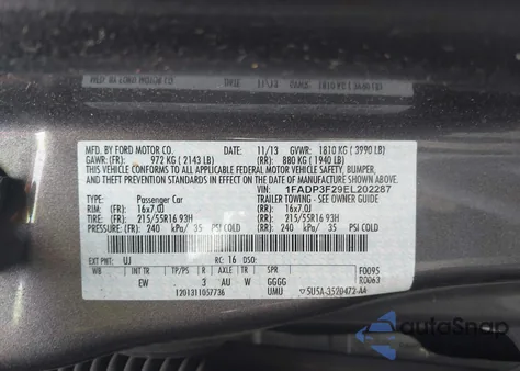 2014 Ford Focus Se из США, поврежденный, VIN 1FADP3F29EL202287